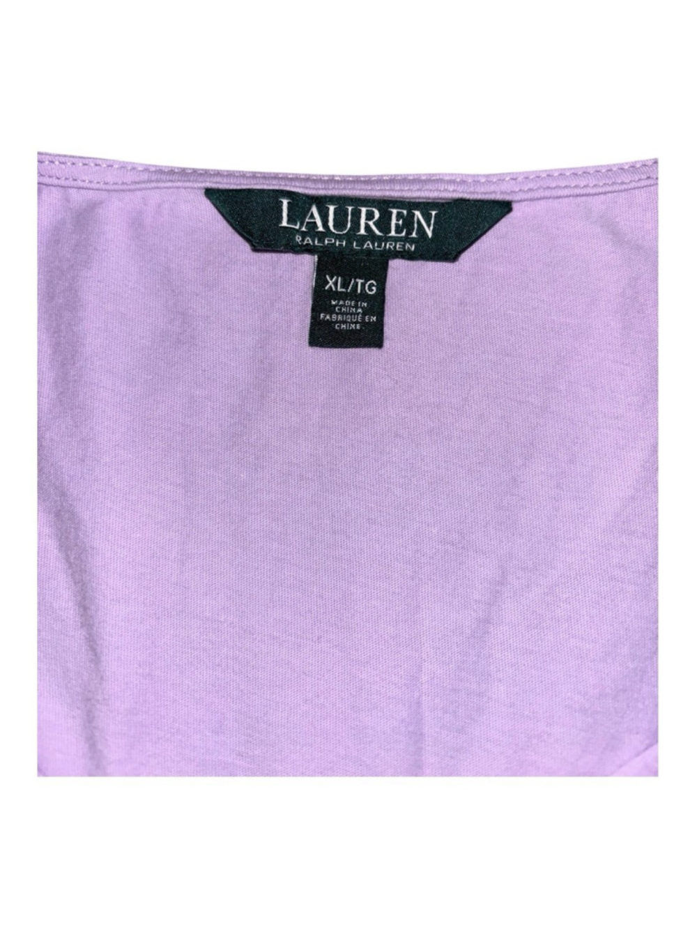 Lauren Ralph Lauren Lilac Purple Tie Front Sleeveless Tank XL - Picture 5 of 6